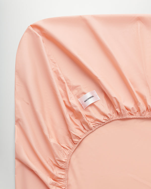 Mother fitted sheet | Peach Poplin